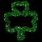 25" Green LED Lighted Tinsel Shamrock St. Patrick's Day Window Silhouette